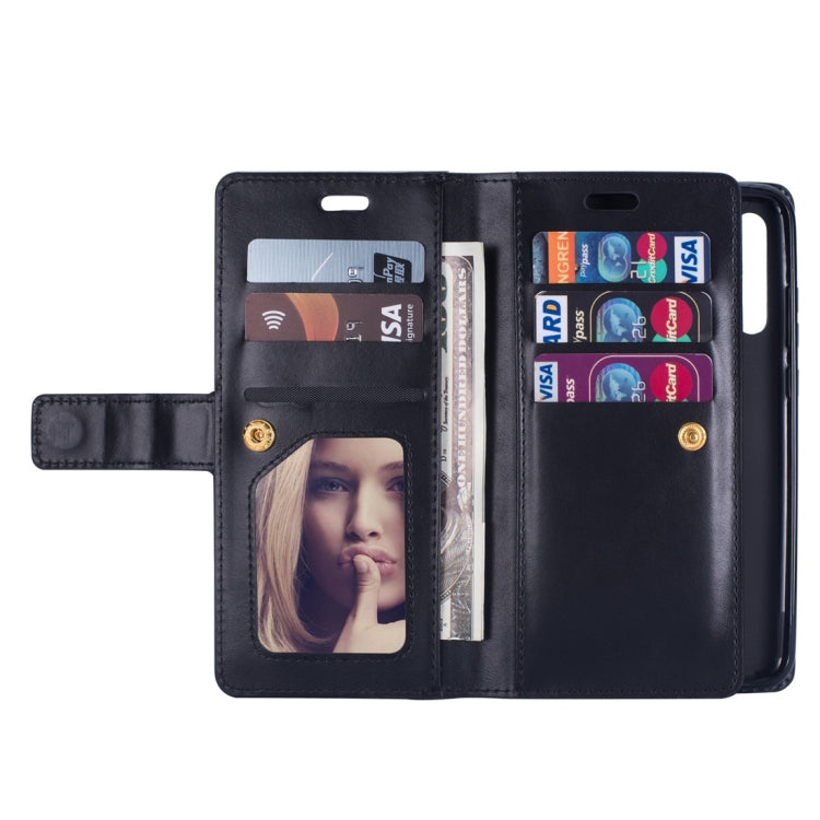 For Samsung Galaxy M30 / Galaxy A40s Multifunctional Zipper Horizontal Flip Leather Case with Holder & Wallet & 9 Card Slots & Lanyard