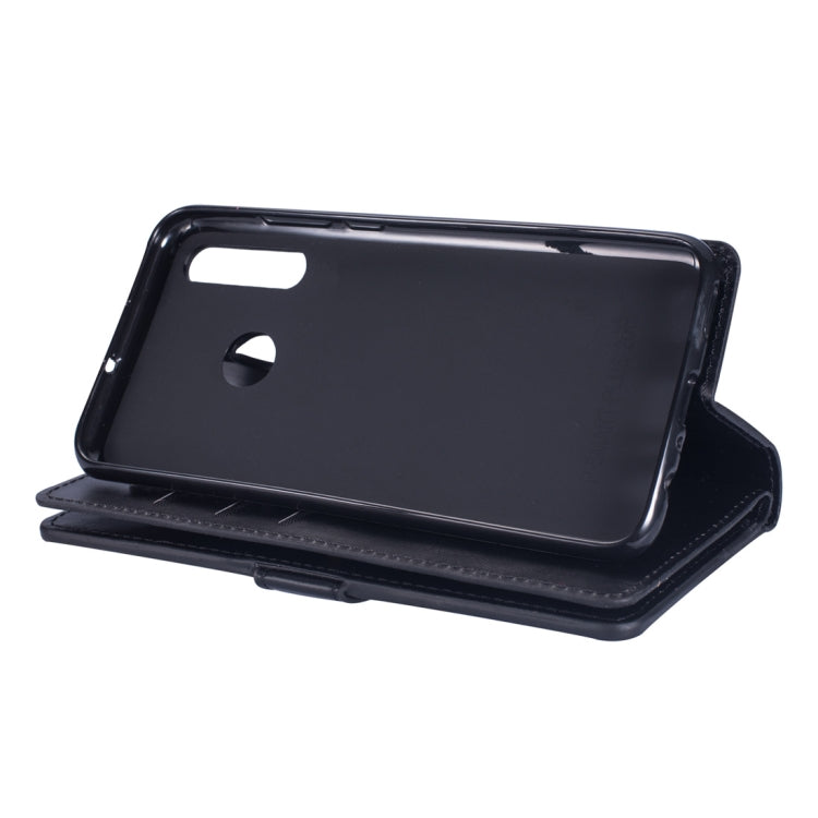 For Samsung Galaxy M30 / Galaxy A40s Multifunctional Zipper Horizontal Flip Leather Case with Holder & Wallet & 9 Card Slots & Lanyard