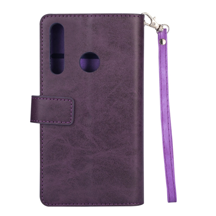 For Samsung Galaxy M30 / Galaxy A40s Multifunctional Zipper Horizontal Flip Leather Case with Holder & Wallet & 9 Card Slots & Lanyard