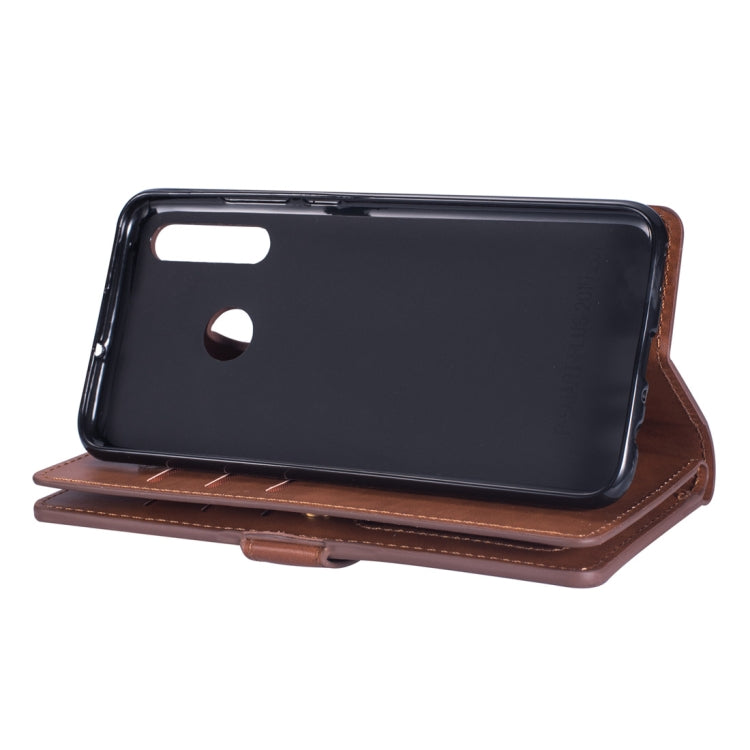 For Samsung Galaxy M30 / Galaxy A40s Multifunctional Zipper Horizontal Flip Leather Case with Holder & Wallet & 9 Card Slots & Lanyard