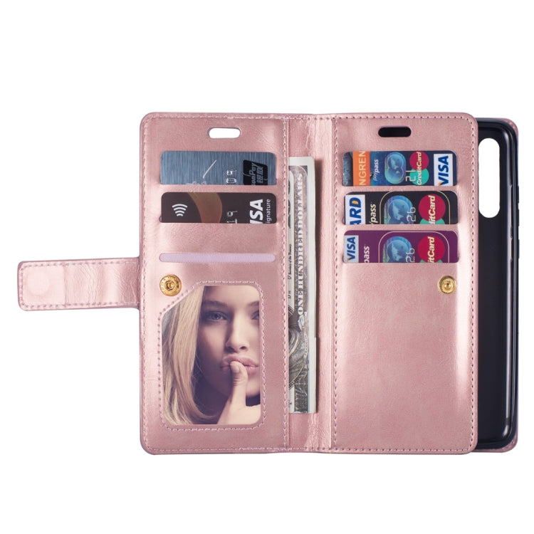 For Samsung Galaxy M30 / Galaxy A40s Multifunctional Zipper Horizontal Flip Leather Case with Holder & Wallet & 9 Card Slots & Lanyard