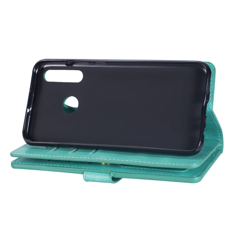 For Samsung Galaxy M30 / Galaxy A40s Multifunctional Zipper Horizontal Flip Leather Case with Holder & Wallet & 9 Card Slots & Lanyard