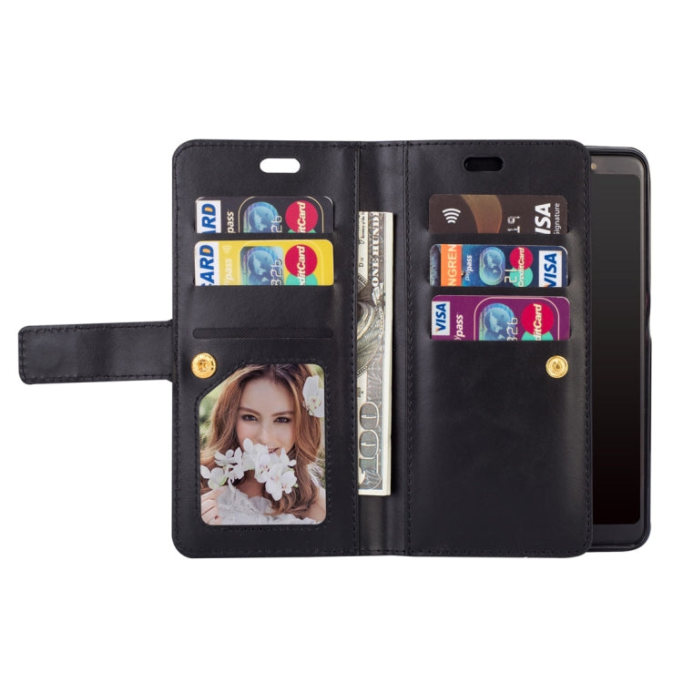 For Samsung Galaxy A50 / A50s / A30s Multifunctional Zipper Horizontal Flip Leather Case with Holder & Wallet & 9 Card Slots & Lanyard