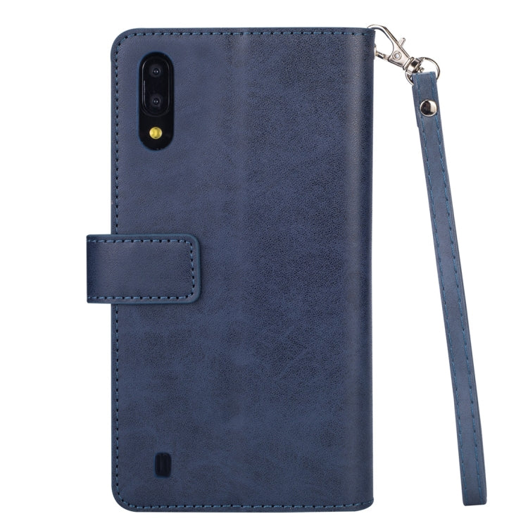 For Samsung Galaxy M10 / Galaxy A10 Multifunctional Zipper Horizontal Flip Leather Case with Holder & Wallet & 9 Card Slots & Lanyard