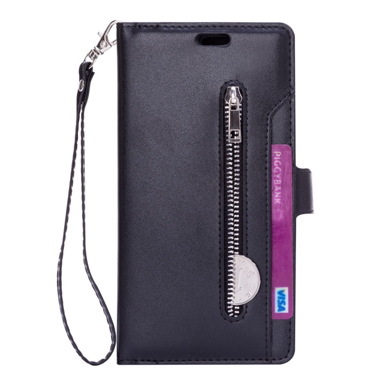 For Samsung Galaxy Note9 Multifunctional Zipper Horizontal Flip Leather Case with Holder & Wallet & 9 Card Slots & Lanyard