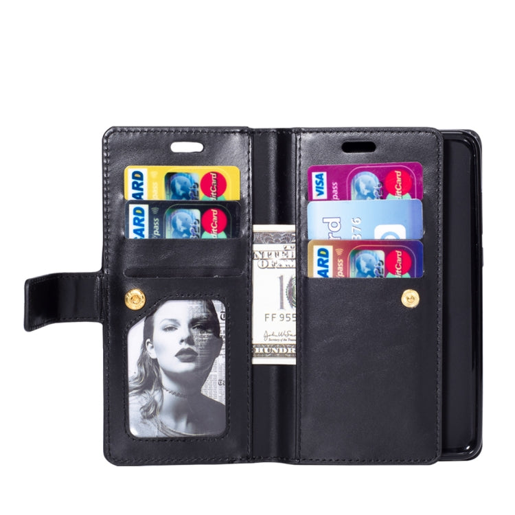 For Samsung Galaxy Note9 Multifunctional Zipper Horizontal Flip Leather Case with Holder & Wallet & 9 Card Slots & Lanyard