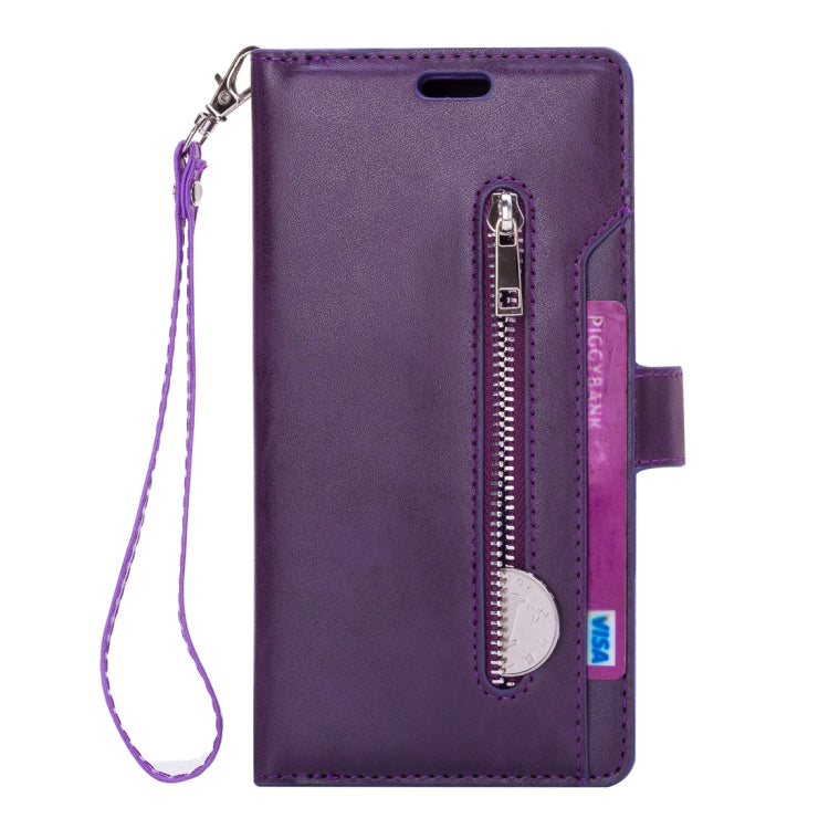 For Samsung Galaxy Note9 Multifunctional Zipper Horizontal Flip Leather Case with Holder & Wallet & 9 Card Slots & Lanyard