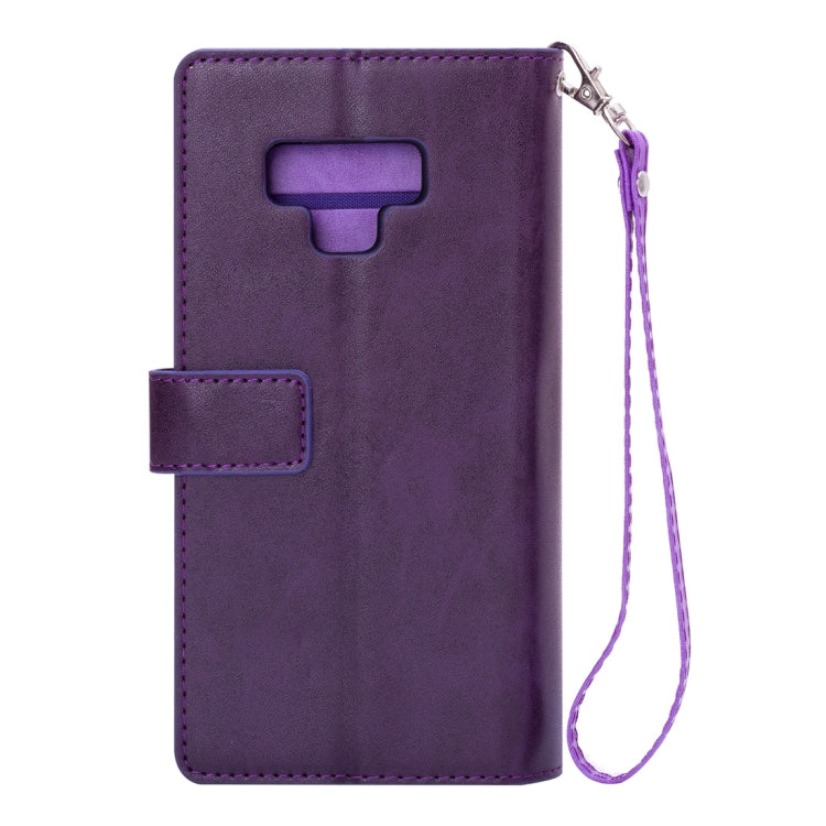 For Samsung Galaxy Note9 Multifunctional Zipper Horizontal Flip Leather Case with Holder & Wallet & 9 Card Slots & Lanyard