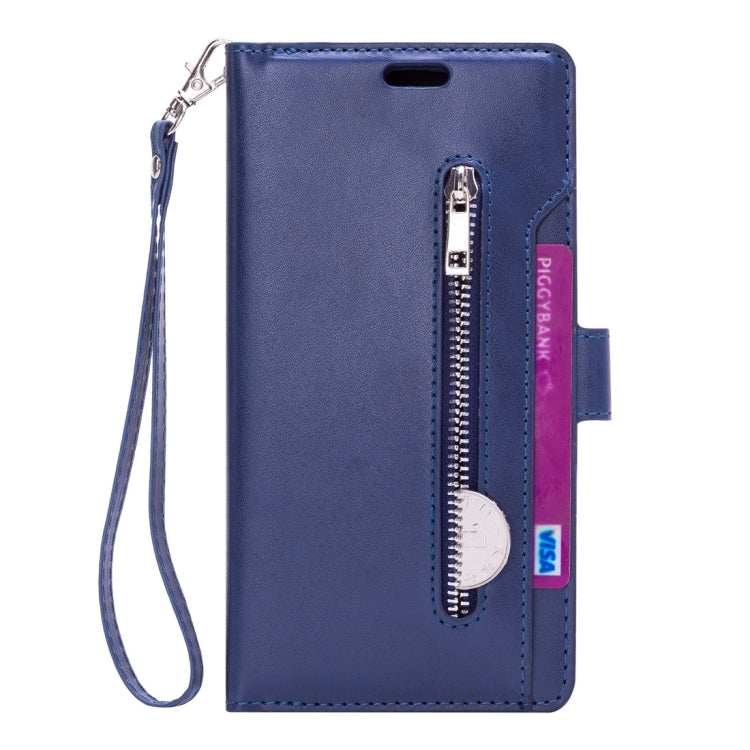For Samsung Galaxy Note9 Multifunctional Zipper Horizontal Flip Leather Case with Holder & Wallet & 9 Card Slots & Lanyard