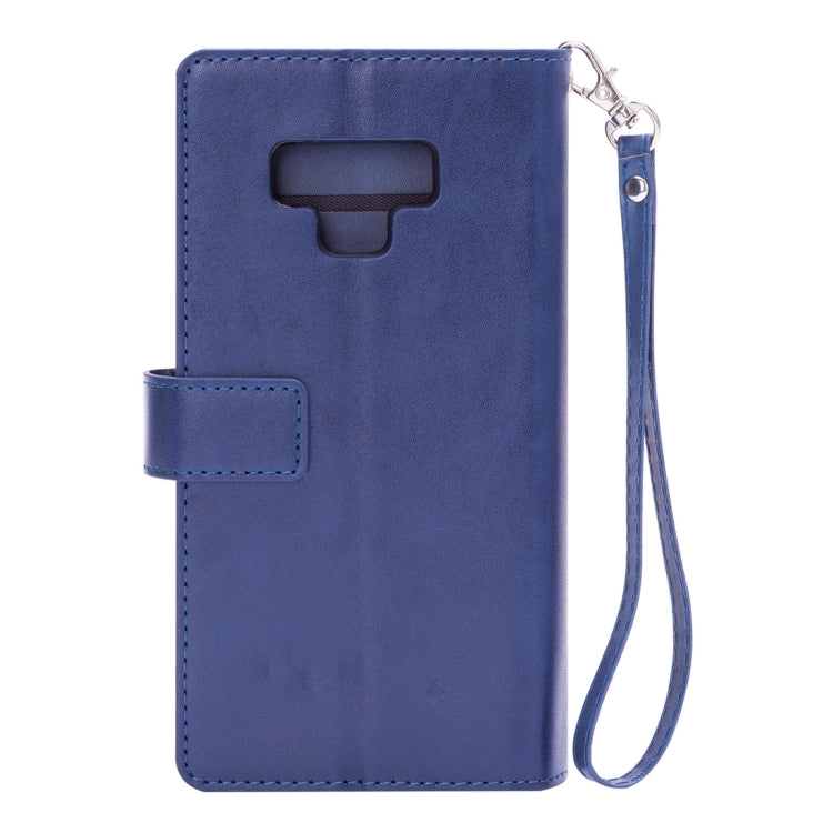 For Samsung Galaxy Note9 Multifunctional Zipper Horizontal Flip Leather Case with Holder & Wallet & 9 Card Slots & Lanyard