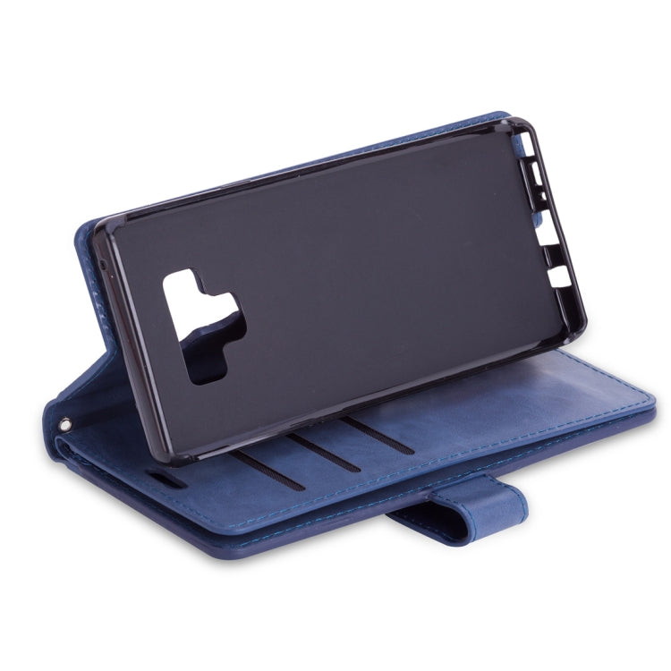 For Samsung Galaxy Note9 Multifunctional Zipper Horizontal Flip Leather Case with Holder & Wallet & 9 Card Slots & Lanyard