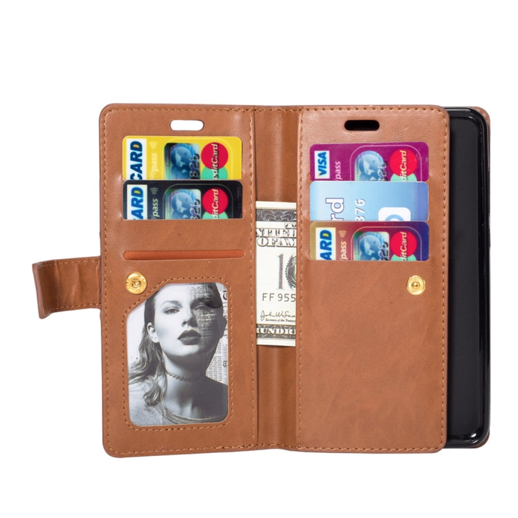 For Samsung Galaxy Note9 Multifunctional Zipper Horizontal Flip Leather Case with Holder & Wallet & 9 Card Slots & Lanyard