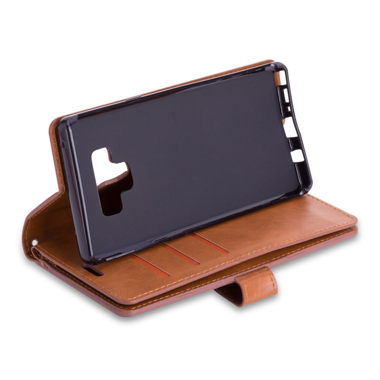 For Samsung Galaxy Note9 Multifunctional Zipper Horizontal Flip Leather Case with Holder & Wallet & 9 Card Slots & Lanyard