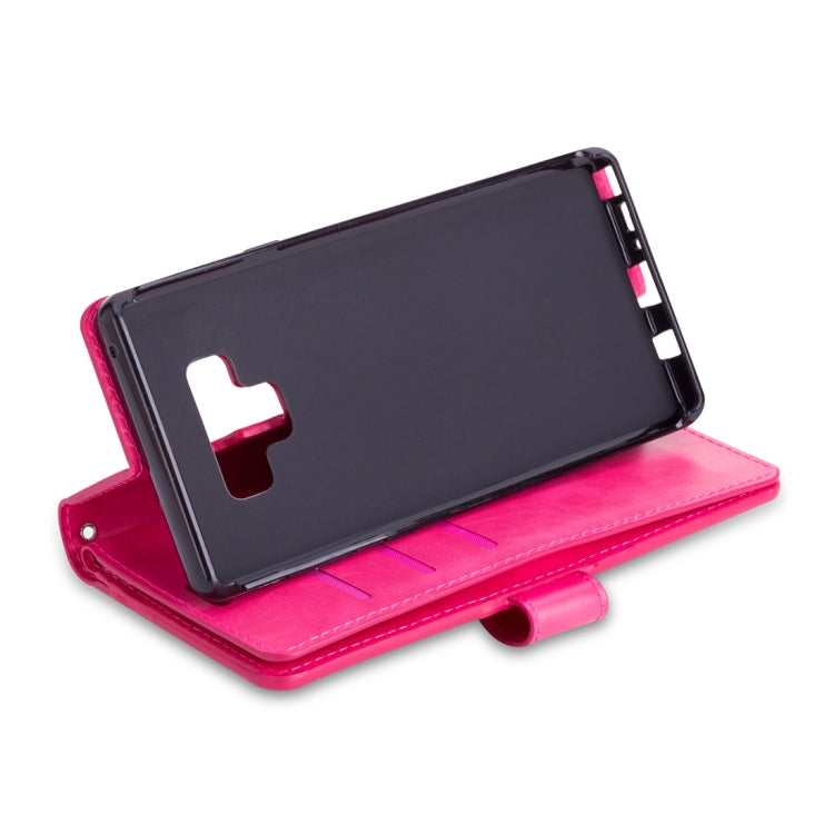 For Samsung Galaxy Note9 Multifunctional Zipper Horizontal Flip Leather Case with Holder & Wallet & 9 Card Slots & Lanyard