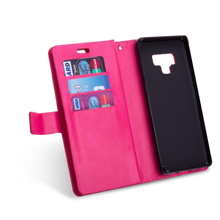 For Samsung Galaxy Note9 Multifunctional Zipper Horizontal Flip Leather Case with Holder & Wallet & 9 Card Slots & Lanyard