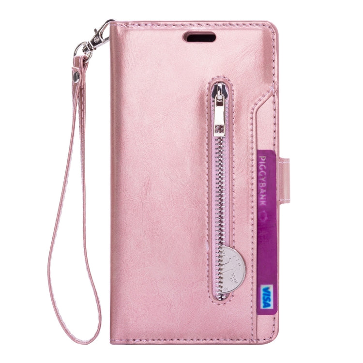 For Samsung Galaxy Note9 Multifunctional Zipper Horizontal Flip Leather Case with Holder & Wallet & 9 Card Slots & Lanyard