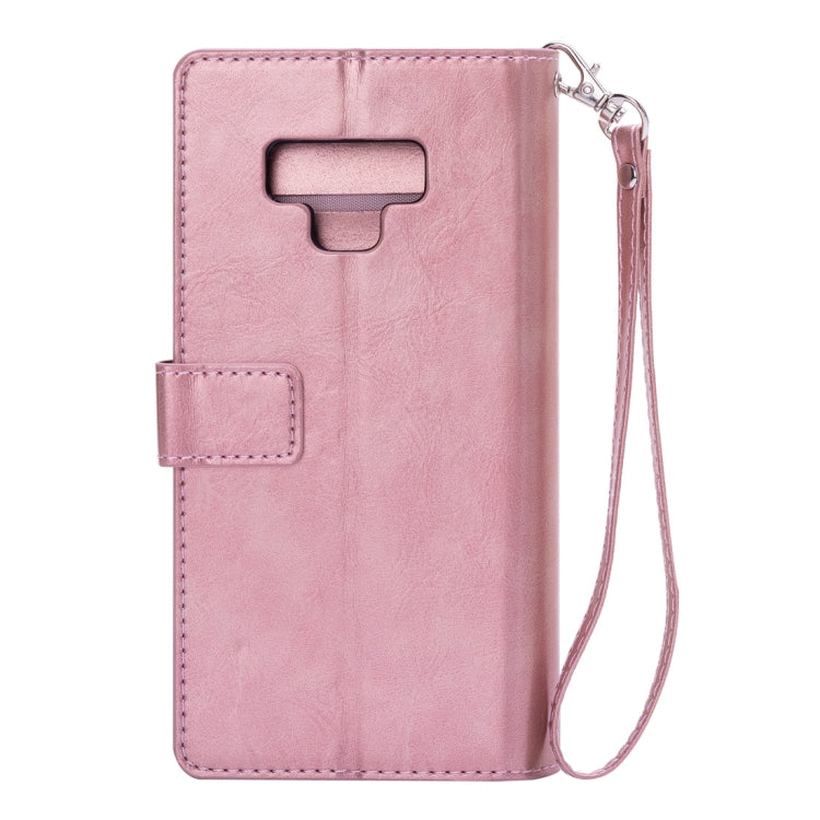 For Samsung Galaxy Note9 Multifunctional Zipper Horizontal Flip Leather Case with Holder & Wallet & 9 Card Slots & Lanyard