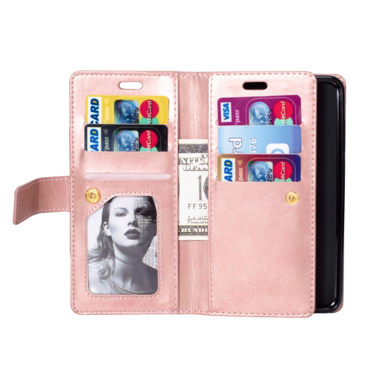 For Samsung Galaxy Note9 Multifunctional Zipper Horizontal Flip Leather Case with Holder & Wallet & 9 Card Slots & Lanyard