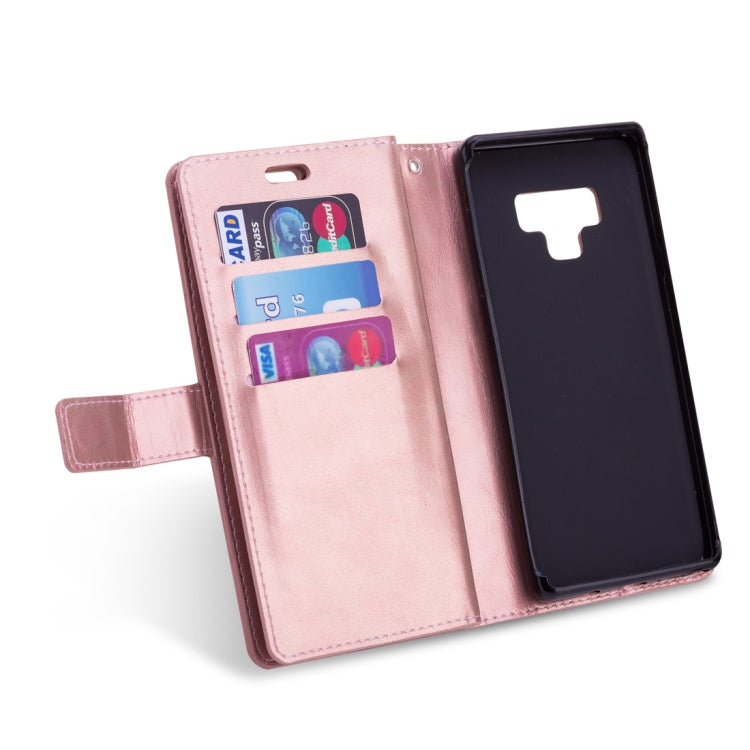 For Samsung Galaxy Note9 Multifunctional Zipper Horizontal Flip Leather Case with Holder & Wallet & 9 Card Slots & Lanyard