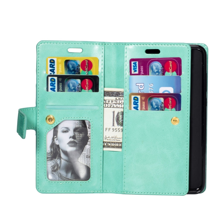 For Samsung Galaxy Note9 Multifunctional Zipper Horizontal Flip Leather Case with Holder & Wallet & 9 Card Slots & Lanyard