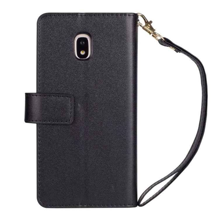 For Samsung Galaxy J3 (2018) / Galaxy J7 (2018) Multifunctional Zipper Horizontal Flip Leather Case with Holder & Wallet & 9 Card Slots & Lanyard