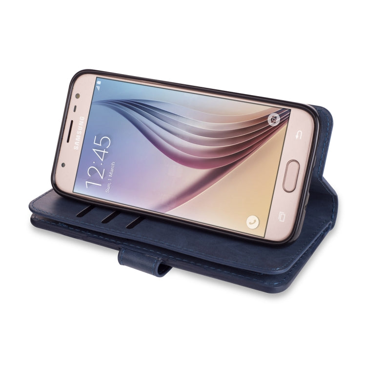 For Samsung Galaxy J3 (2018) / Galaxy J7 (2018) Multifunctional Zipper Horizontal Flip Leather Case with Holder & Wallet & 9 Card Slots & Lanyard