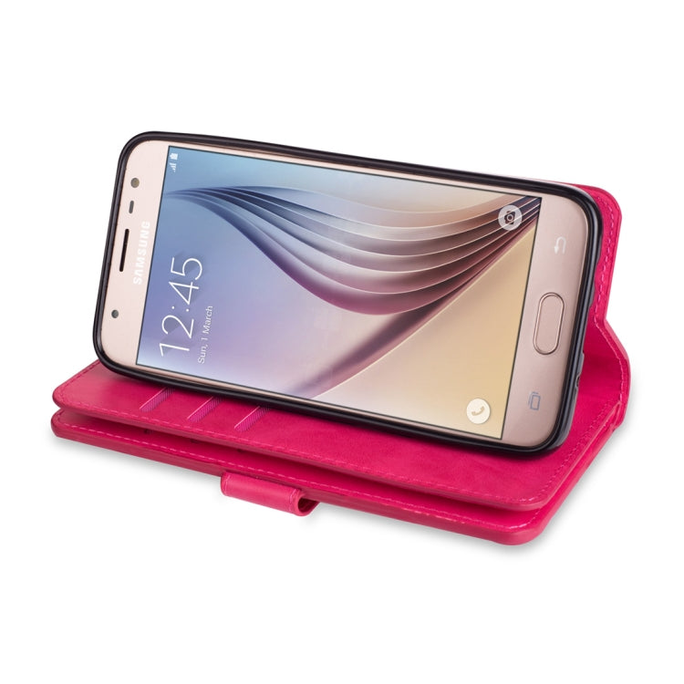 For Samsung Galaxy J3 (2018) / Galaxy J7 (2018) Multifunctional Zipper Horizontal Flip Leather Case with Holder & Wallet & 9 Card Slots & Lanyard