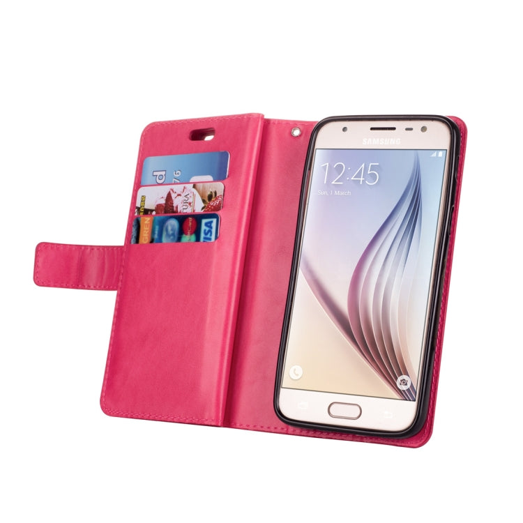 For Samsung Galaxy J3 (2018) / Galaxy J7 (2018) Multifunctional Zipper Horizontal Flip Leather Case with Holder & Wallet & 9 Card Slots & Lanyard