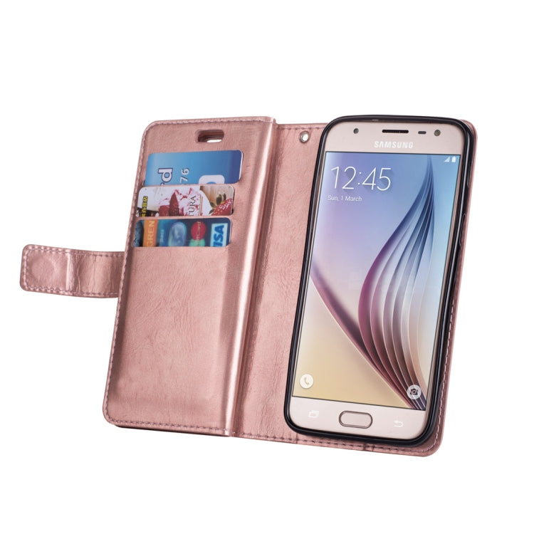 For Samsung Galaxy J3 (2018) / Galaxy J7 (2018) Multifunctional Zipper Horizontal Flip Leather Case with Holder & Wallet & 9 Card Slots & Lanyard