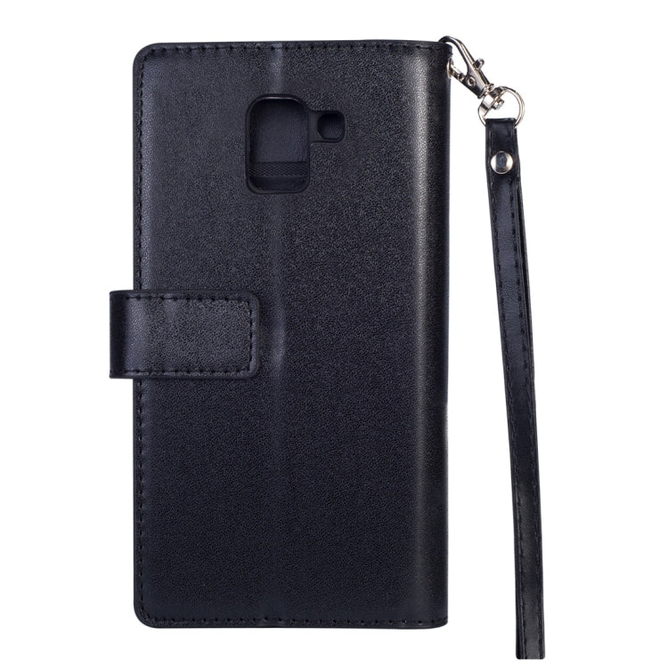 For Samsung Galaxy J6 (2018)  EU Version Multifunctional Zipper Horizontal Flip Leather Case with Holder & Wallet & 9 Card Slots & Lanyard