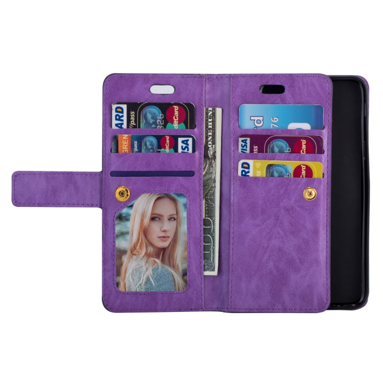 For Samsung Galaxy J6 (2018)  EU Version Multifunctional Zipper Horizontal Flip Leather Case with Holder & Wallet & 9 Card Slots & Lanyard