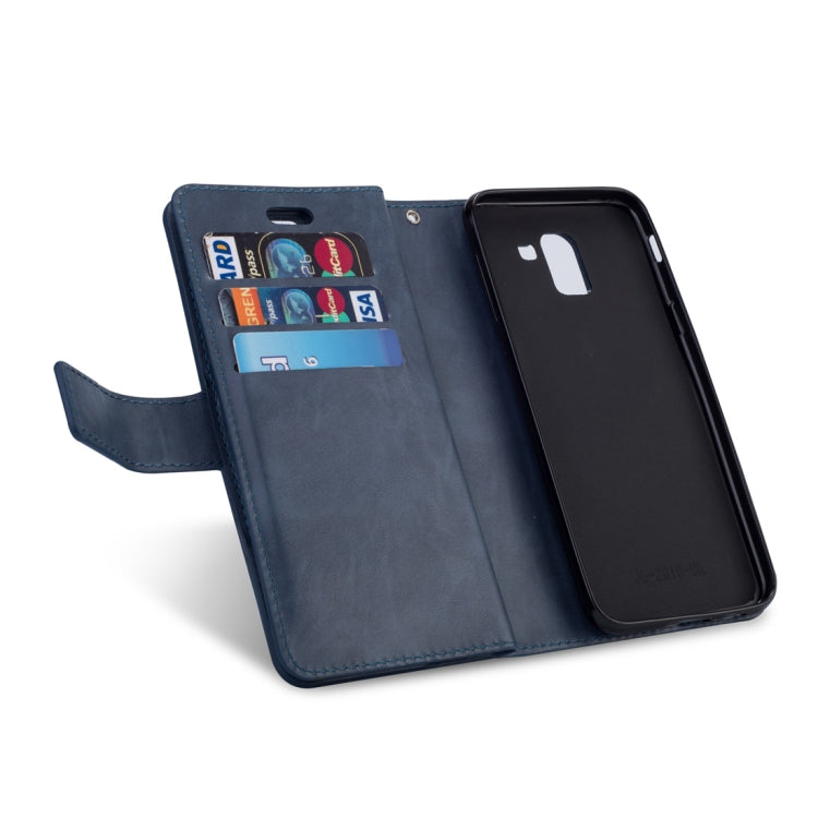 For Samsung Galaxy J6 (2018)  EU Version Multifunctional Zipper Horizontal Flip Leather Case with Holder & Wallet & 9 Card Slots & Lanyard