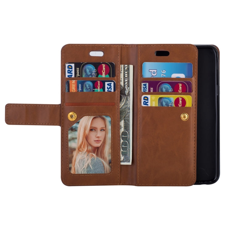 For Samsung Galaxy J6 (2018)  EU Version Multifunctional Zipper Horizontal Flip Leather Case with Holder & Wallet & 9 Card Slots & Lanyard