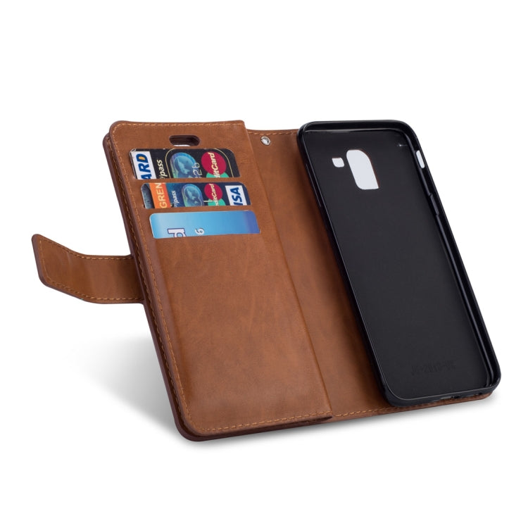 For Samsung Galaxy J6 (2018)  EU Version Multifunctional Zipper Horizontal Flip Leather Case with Holder & Wallet & 9 Card Slots & Lanyard