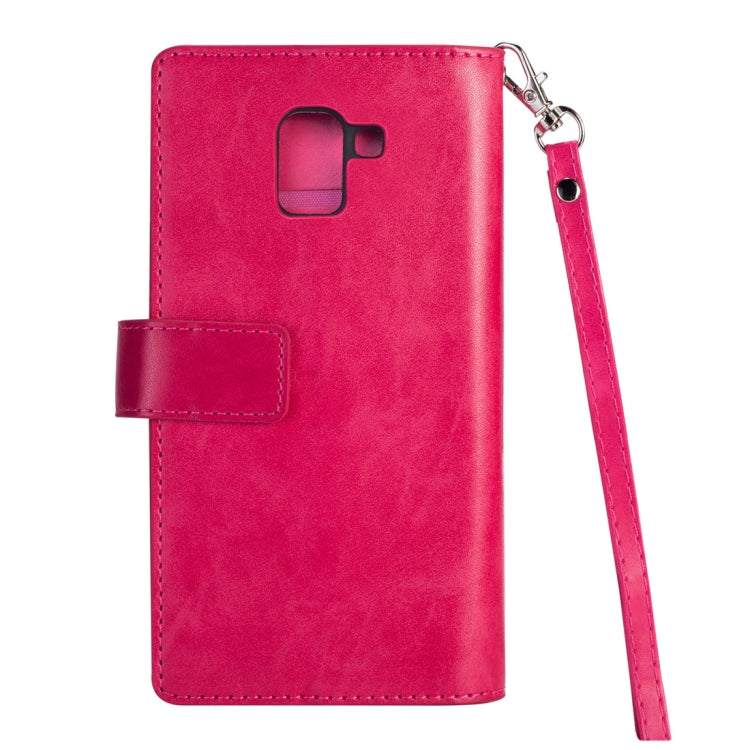 For Samsung Galaxy J6 (2018)  EU Version Multifunctional Zipper Horizontal Flip Leather Case with Holder & Wallet & 9 Card Slots & Lanyard
