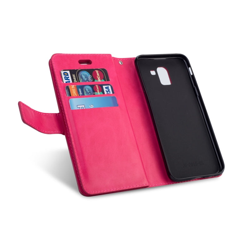 For Samsung Galaxy J6 (2018)  EU Version Multifunctional Zipper Horizontal Flip Leather Case with Holder & Wallet & 9 Card Slots & Lanyard