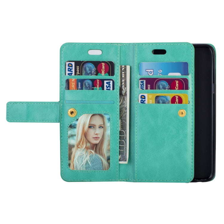 For Samsung Galaxy J6 (2018)  EU Version Multifunctional Zipper Horizontal Flip Leather Case with Holder & Wallet & 9 Card Slots & Lanyard