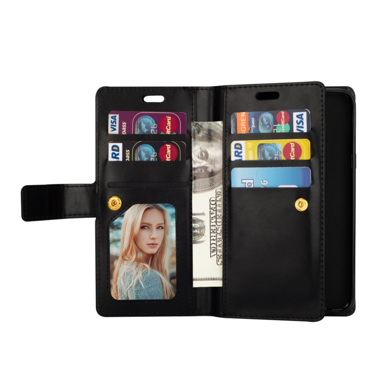 For Samsung Galaxy A6 (2018) Multifunctional Zipper Horizontal Flip Leather Case with Holder & Wallet & 9 Card Slots & Lanyard