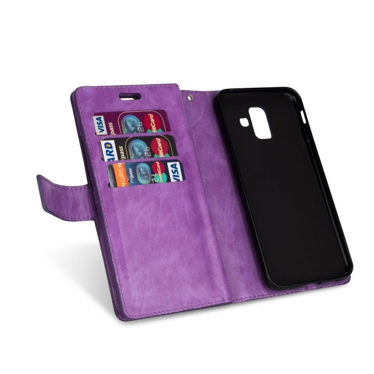 For Samsung Galaxy A6 (2018) Multifunctional Zipper Horizontal Flip Leather Case with Holder & Wallet & 9 Card Slots & Lanyard