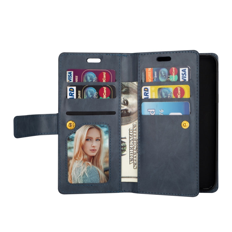For Samsung Galaxy A6 (2018) Multifunctional Zipper Horizontal Flip Leather Case with Holder & Wallet & 9 Card Slots & Lanyard
