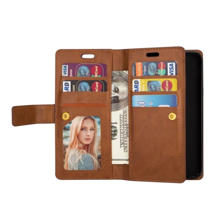 For Samsung Galaxy A6 (2018) Multifunctional Zipper Horizontal Flip Leather Case with Holder & Wallet & 9 Card Slots & Lanyard