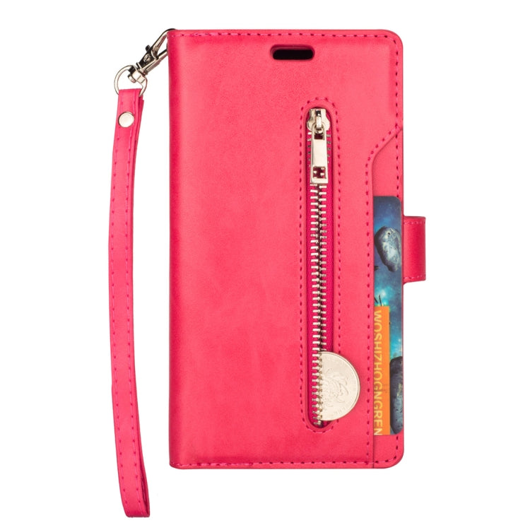 For Samsung Galaxy A6 (2018) Multifunctional Zipper Horizontal Flip Leather Case with Holder & Wallet & 9 Card Slots & Lanyard
