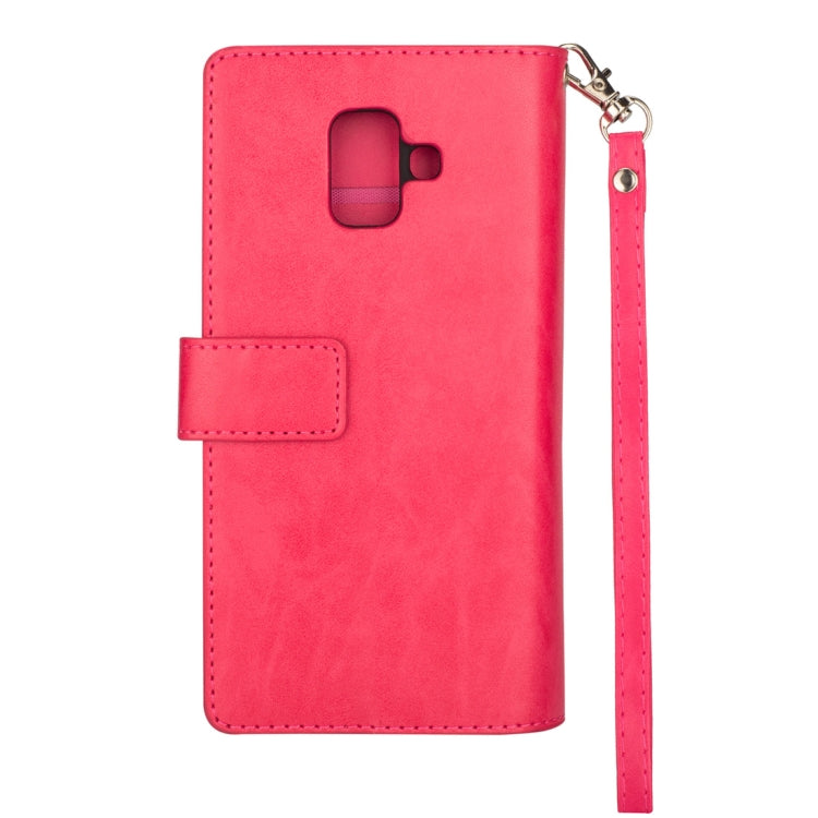 For Samsung Galaxy A6 (2018) Multifunctional Zipper Horizontal Flip Leather Case with Holder & Wallet & 9 Card Slots & Lanyard