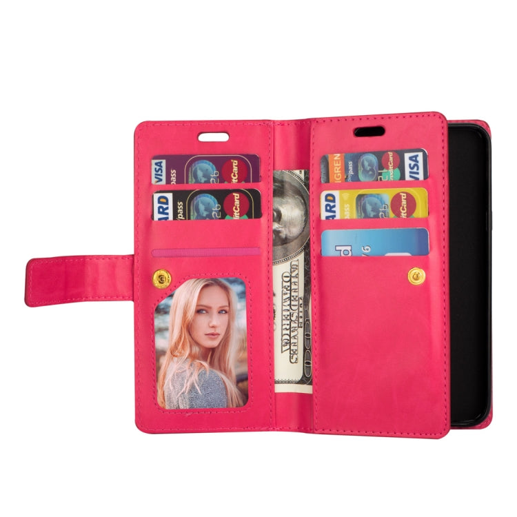 For Samsung Galaxy A6 (2018) Multifunctional Zipper Horizontal Flip Leather Case with Holder & Wallet & 9 Card Slots & Lanyard