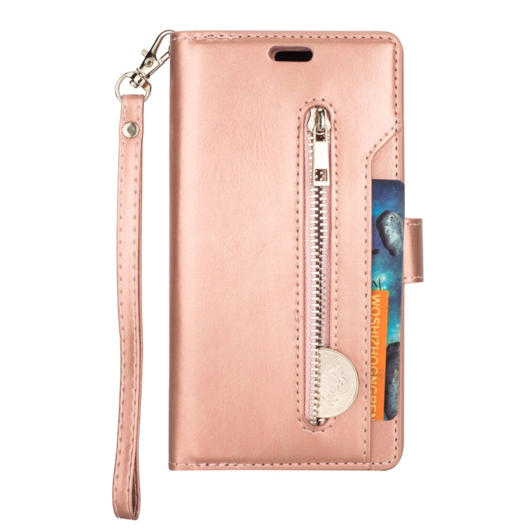 For Samsung Galaxy A6 (2018) Multifunctional Zipper Horizontal Flip Leather Case with Holder & Wallet & 9 Card Slots & Lanyard