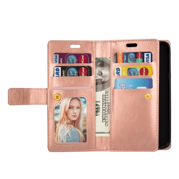 For Samsung Galaxy A6 (2018) Multifunctional Zipper Horizontal Flip Leather Case with Holder & Wallet & 9 Card Slots & Lanyard