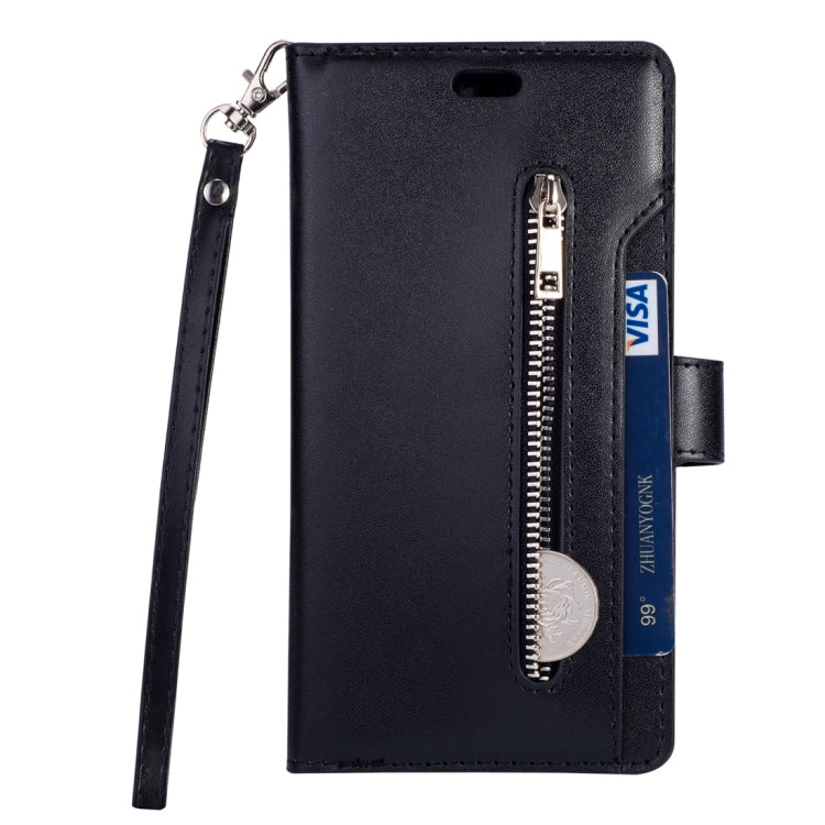For Samsung Galaxy J4 (2018) EU Version Multifunctional Zipper Horizontal Flip Leather Case with Holder & Wallet & 9 Card Slots & Lanyard