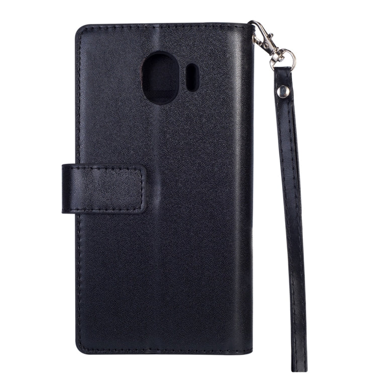 For Samsung Galaxy J4 (2018) EU Version Multifunctional Zipper Horizontal Flip Leather Case with Holder & Wallet & 9 Card Slots & Lanyard