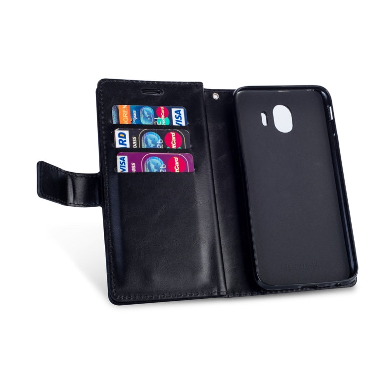 For Samsung Galaxy J4 (2018) EU Version Multifunctional Zipper Horizontal Flip Leather Case with Holder & Wallet & 9 Card Slots & Lanyard