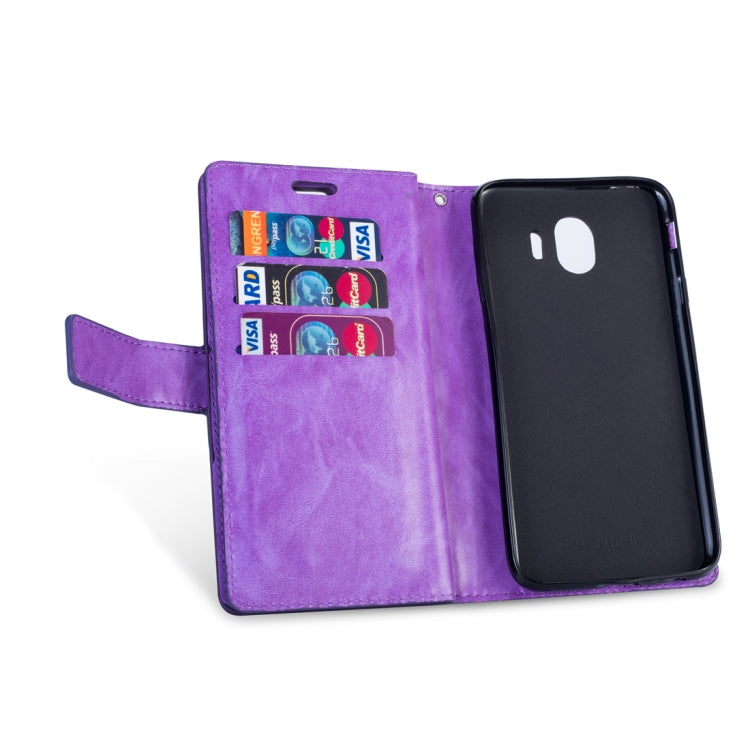 For Samsung Galaxy J4 (2018) EU Version Multifunctional Zipper Horizontal Flip Leather Case with Holder & Wallet & 9 Card Slots & Lanyard